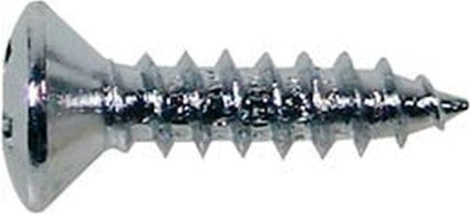 Boston TS-01-C Houten Tapping Schroeven voor Pickguard - 3x12mm, Chroom, 12 Stuks