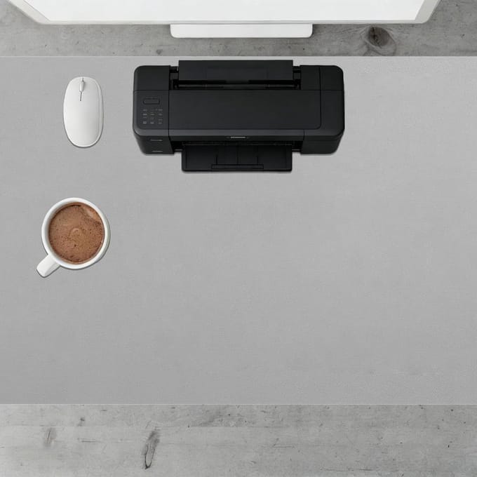 Bureauonderlegger - Bureaupad Schrijfonderlegger - Bureau Beschermen - Waterdicht - 85 x 120 cm - Grijs