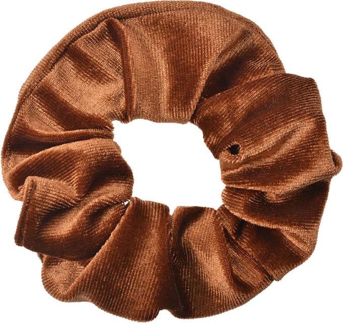 Clayre & Eef Haarelastiek Ø 10 cm Bruin Velours