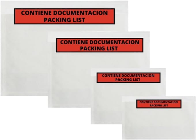 Zelfklevende Paklijst Enveloppen voor Verzenddocumenten - Transparant Kunststof