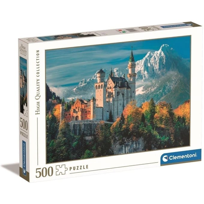 Clementoni - Puzzel - 500 Stukjes - Neuschwanstein Kasteel - Puzzel Voor Volwassenen
