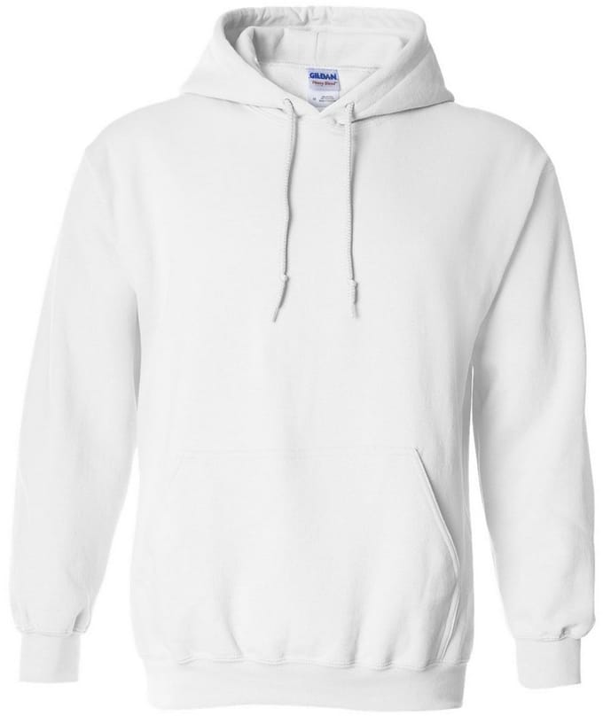 Gildan Zware Blend Volwassen Unisex Hooded Sweatshirt / Hoodie (Wit)