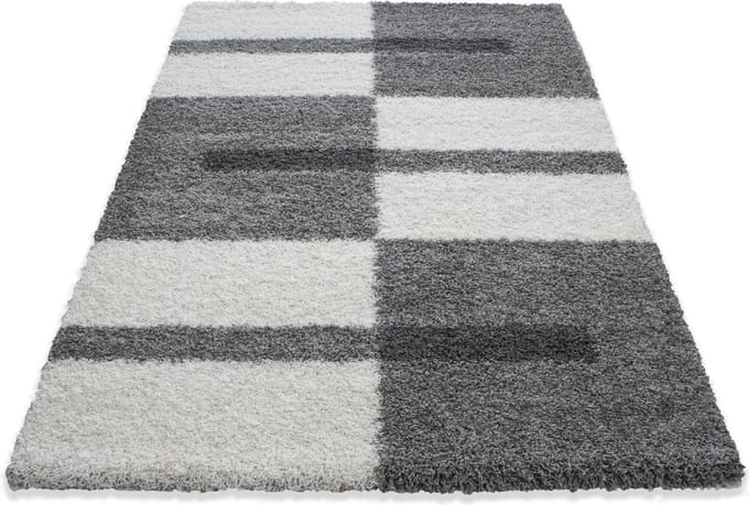 Extra hoogpolig en modern vloerkleed Gala - lichtgrijs - 160x230 cm
