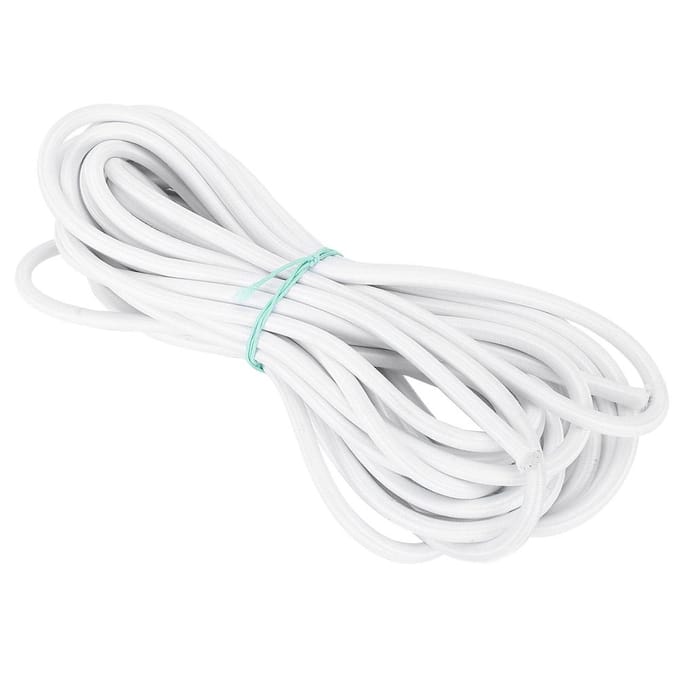 7mm 10m 32.8ft Forte Élasticité Corde Élastique Ronde Cordon Couture Accessoires DIY Blanc white