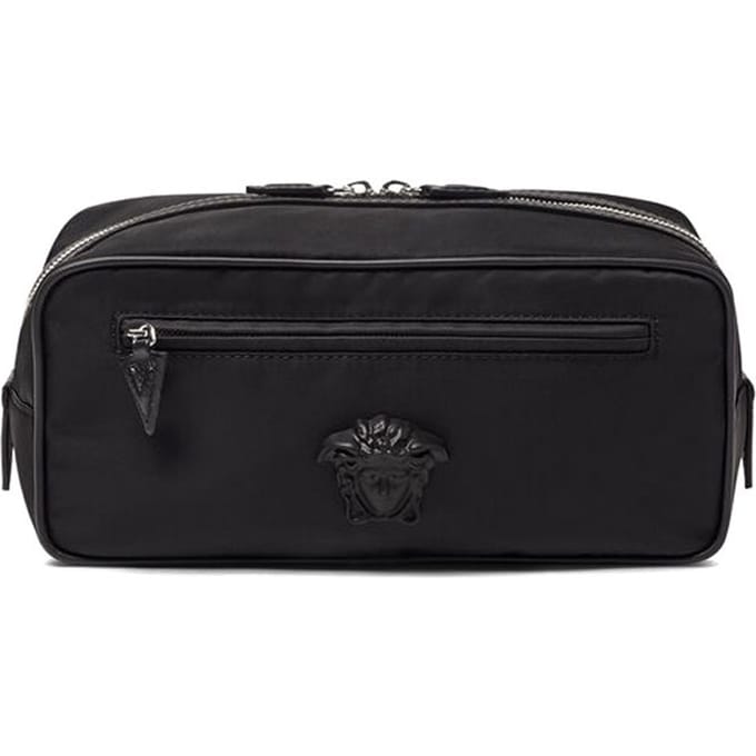 Versace Medusa Plaque Nylon Pouch Zwart Unisex Pouches 1000731-DNY8ME-D41NP Basic Set (Bag+Dust Bag)