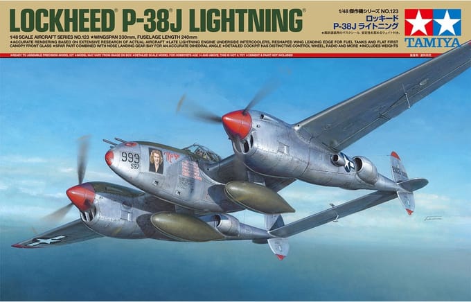 Tamiya Modelbouwpakket Militaire voertuigen - 61123 US Lockheed P-38 J Lightning Plastic - 1:48 - Modelbouw
