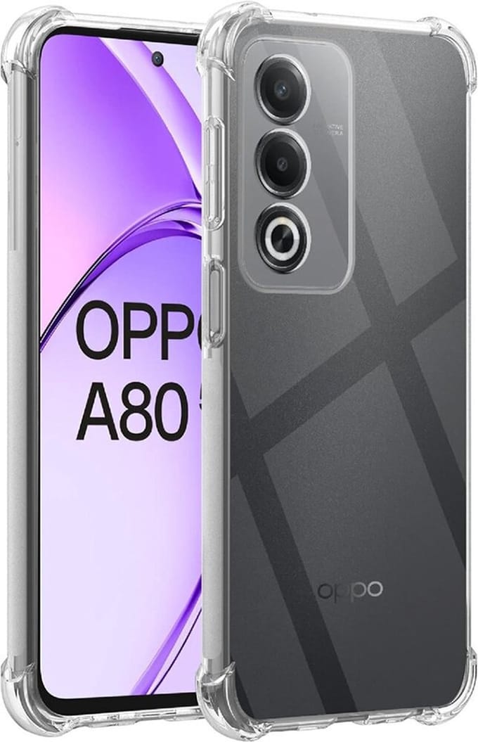 Hoesje geschikt voor Oppo A80 5G - Techsuit Shockproof Silicone Back Cover - Transparant