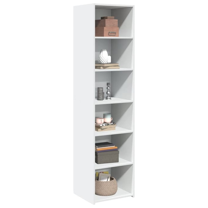vidaXL - Hoge - kast - 45x41x185 - cm - bewerkt - hout - wit