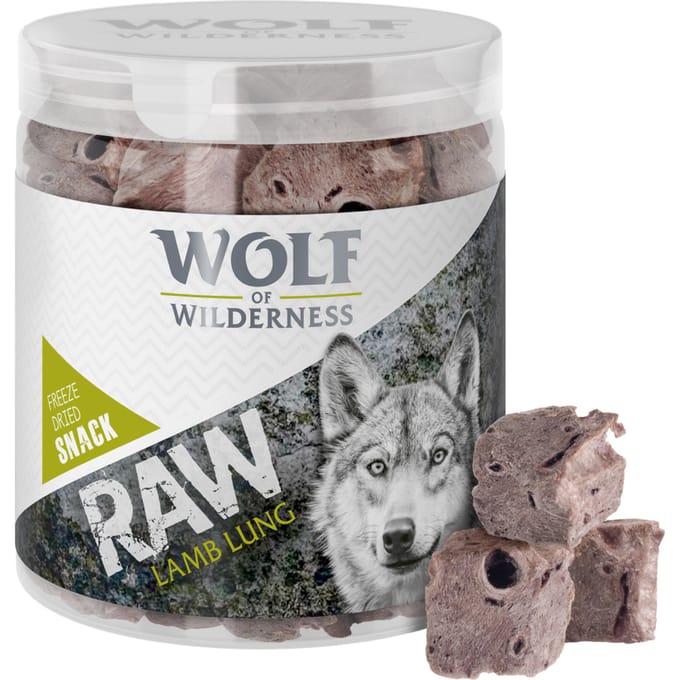 50g Gevriesdroogde Lamslong Wolf of Wilderness Hondensnacks