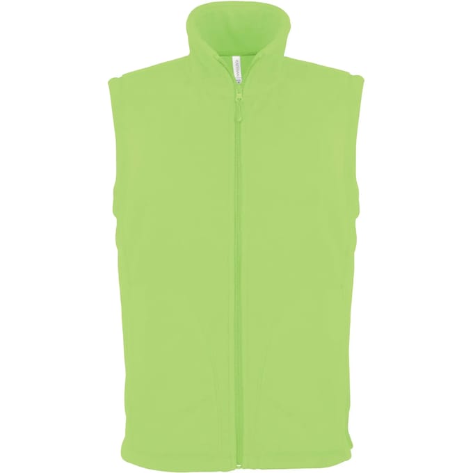 Fleecebodywarmer 'Luca' merk Kariban maat S Limoengroen