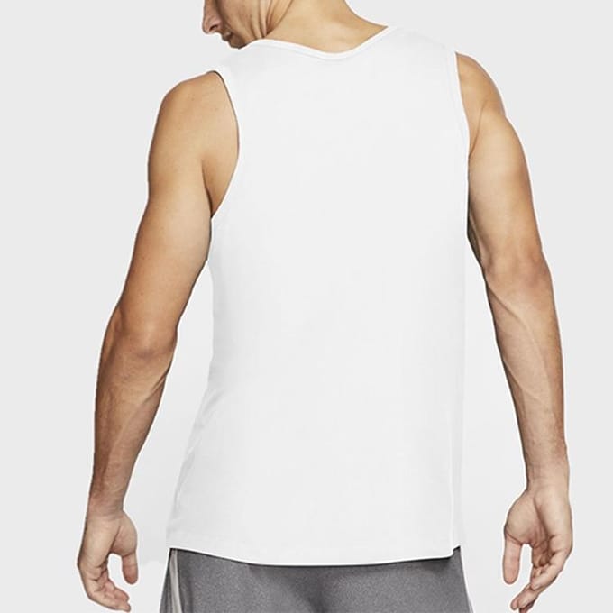 Débardeurs Nike Homme Blanc Col Rond Modéré AR6070-100 L