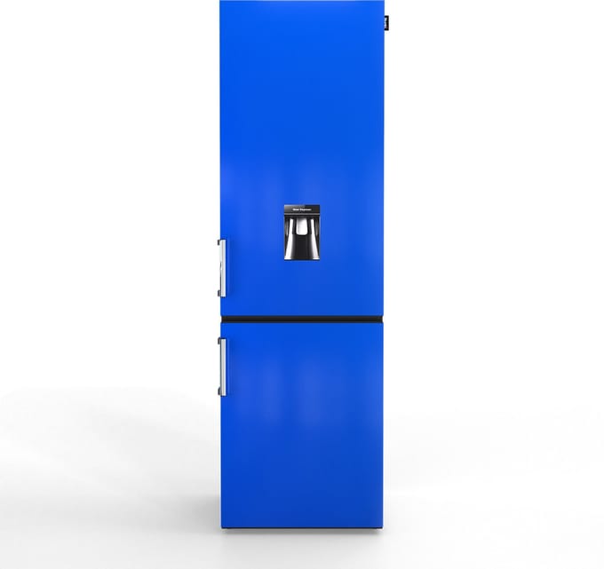 Nunki Large H2O – Koel-vriescombinatie – Waterdispenser – E-klasse – 268 liter – Front Blue Fire Gloss