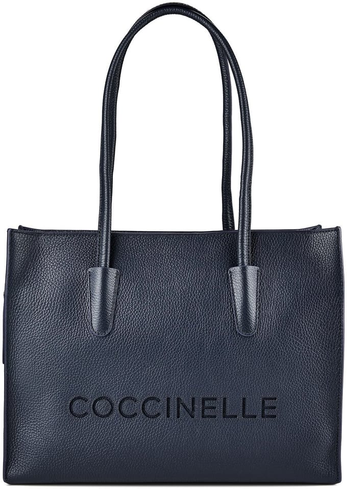 COCCINELLE Leren handtas Myrtha26 Handbag Grained Leather Midnight Blue donkerblauw
