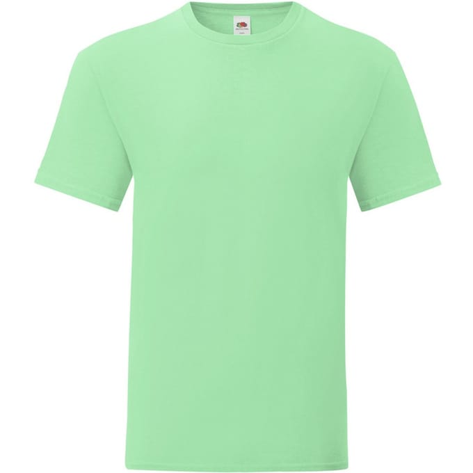 Fruit Of The Loom Heren Iconisch T-shirt (Neo Mint)