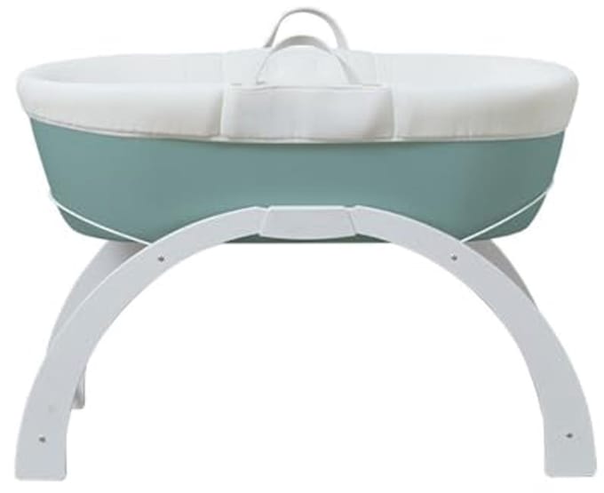 Draagbare en Verstelbare Moses Mand met Schommelstandaard in Eucalyptus