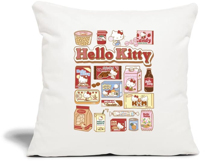 Hello Kitty Snack Collage Sierkussenhoes, 45 x 45 cm