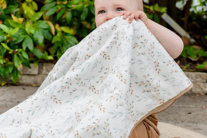 Wallabiezzz Baby deken Wiegdeken 75x90cm - Wilg Mint