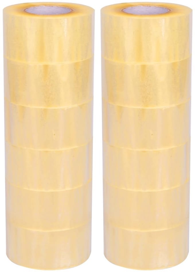 12 Rollen Sterke Brede Verpakkingstape PP Transparant 48mm x 150m Sterke Plakband