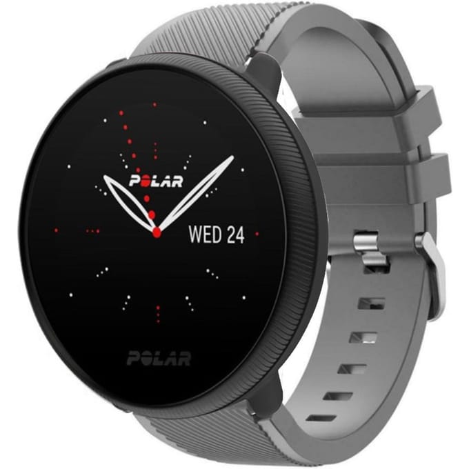 Polar Ignite 2 twill siliconen band (grijs)