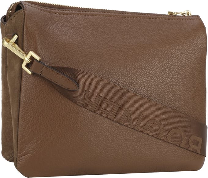 Bogner Leren Schoudertas Banff Gulia Shoulderbag Lightbrown Lichtbruin