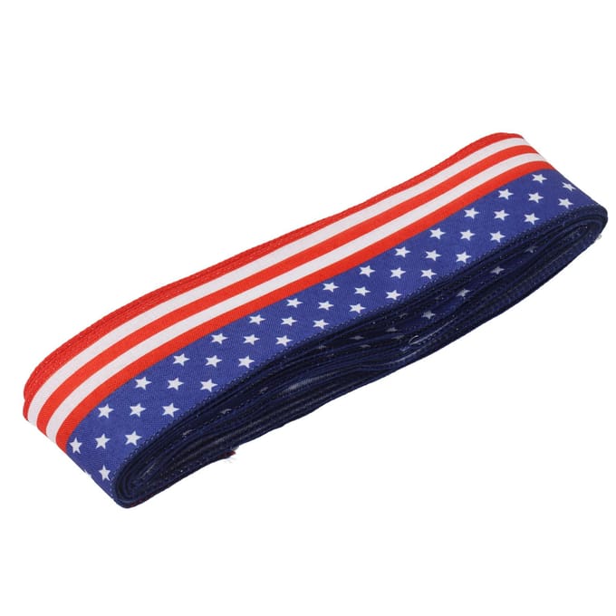 Patriottisch lint 6,5 cm breedte 10 m lengte 4 juli Onafhankelijkheidsdag voor decoratie blue