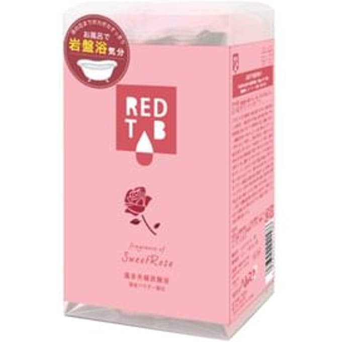Health Lab - Red Tab Far Infrared Carbonated Bath Tablet Sweet Rose - 50g x 6