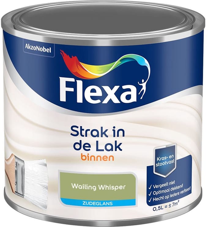 Flexa - Strak In De Lak Binnenlak Zijdeglans - Wailing Whisper - Mengverf - 500 Ml