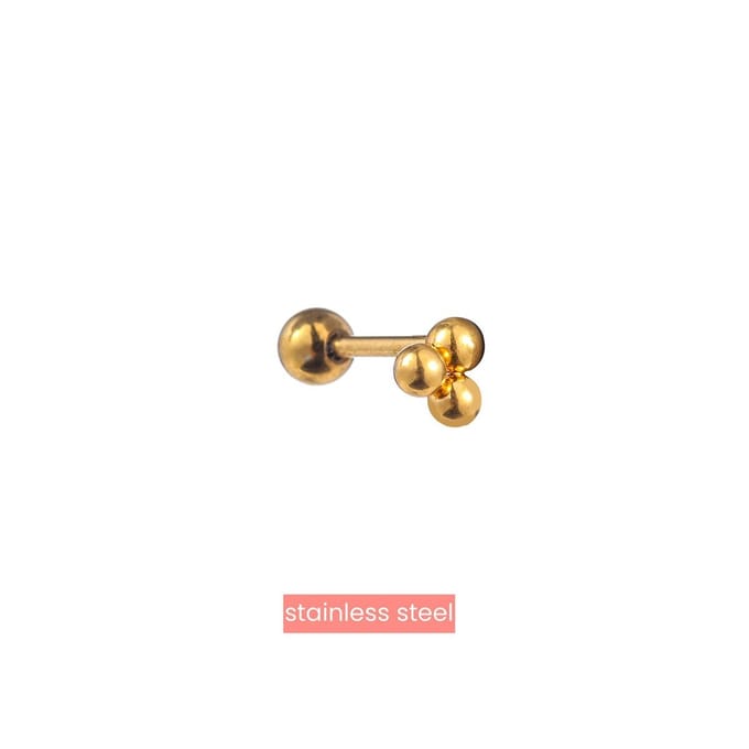 Bijoutheek Oorknoppen 3 dots Goud