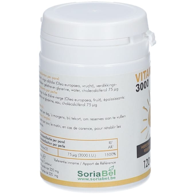 Soriphar Vitamine D 3000 IU 120 Parels