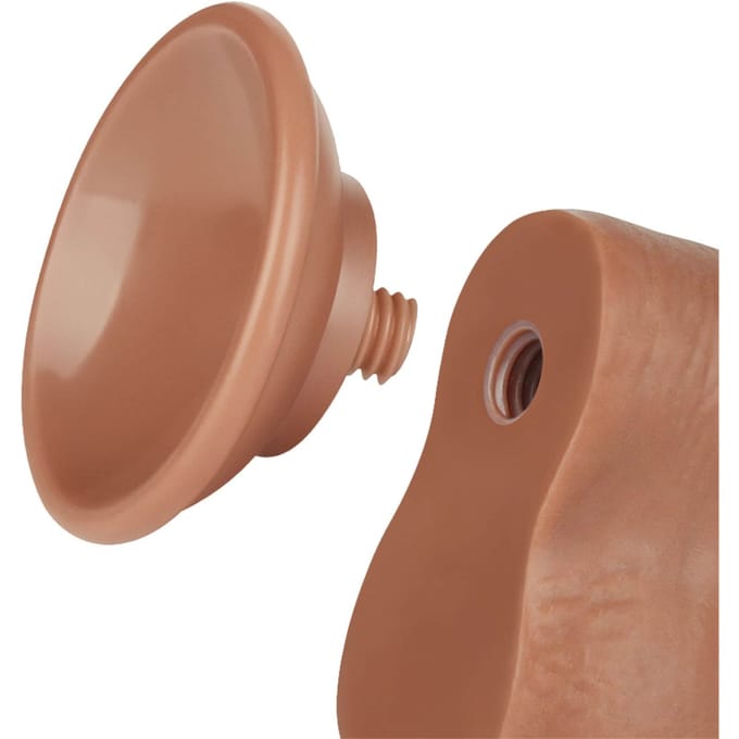 LoveToy - Sliding Skin Dildo 20 cm (Ø 3,9 cm) - Bruin