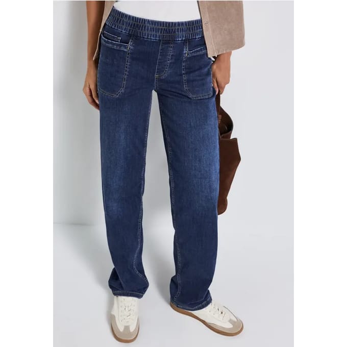 Jeans met elastische tailleband