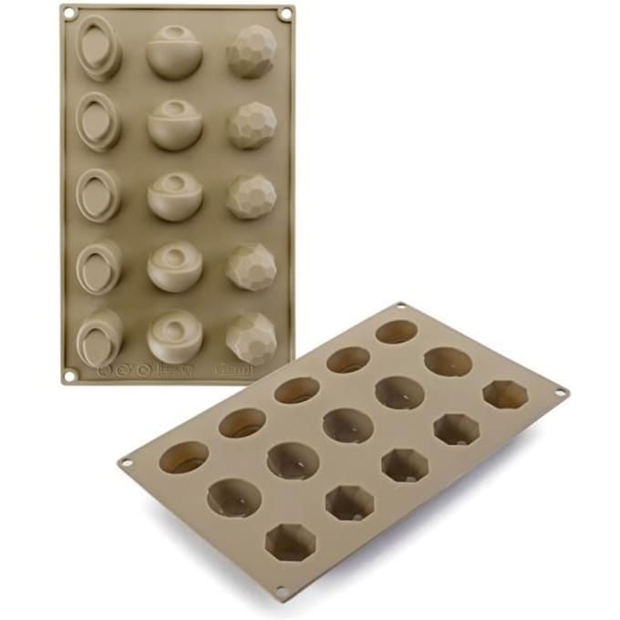 Moule pour Panna Cotta - Ibili - 871900 - 100% Silicone - 15 mini formes - 30cm x 14cm x 3cm
