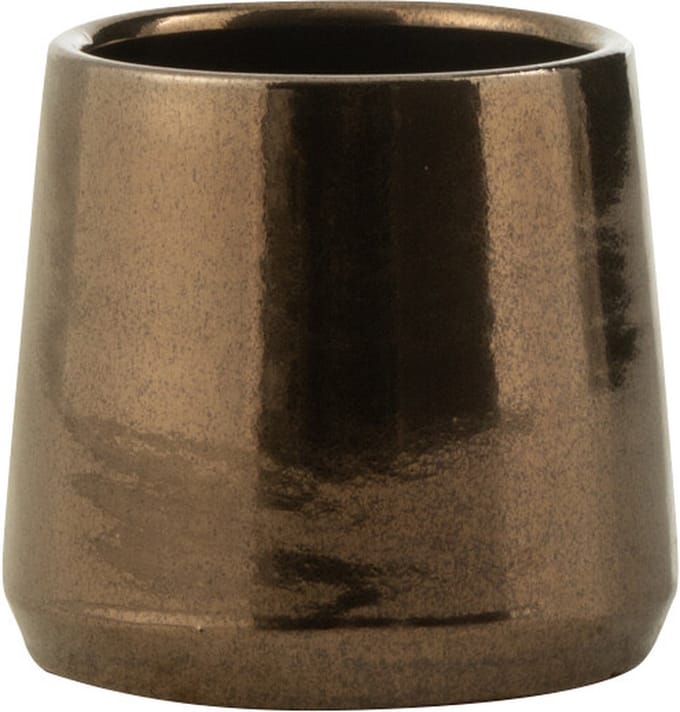 J-Line bloempot Rond Terra Blinkend - goud - extra small - Ø 14 cm