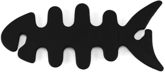 Hurtel Serie - Kabel Organizer in Visvorm - Zwart - Plastic