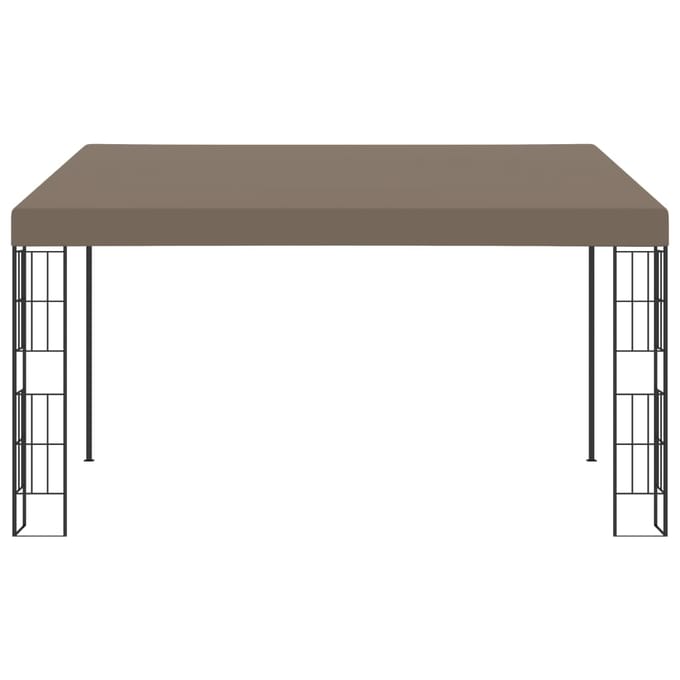 vidaXL - Wandprieel - 4x3 - m - stof - taupe