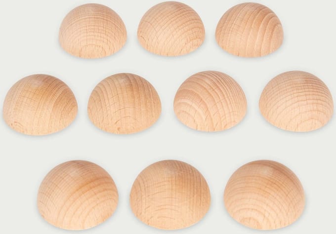 tickit® Natuurlijke Houten Halve Bollen