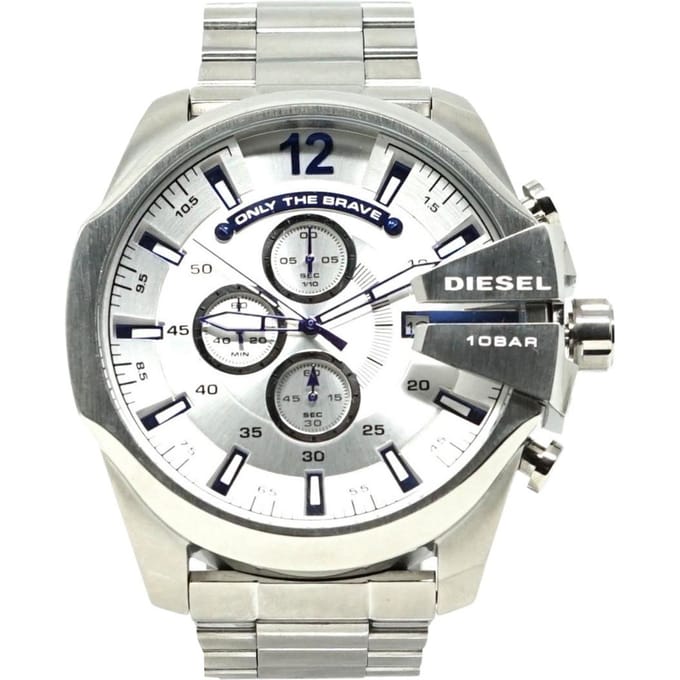 Diesel DZ4477 Mega Chief Silver Watch