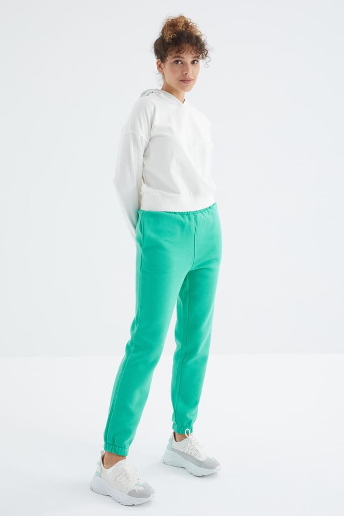 Dames High-Waist Fleece Joggingbroek