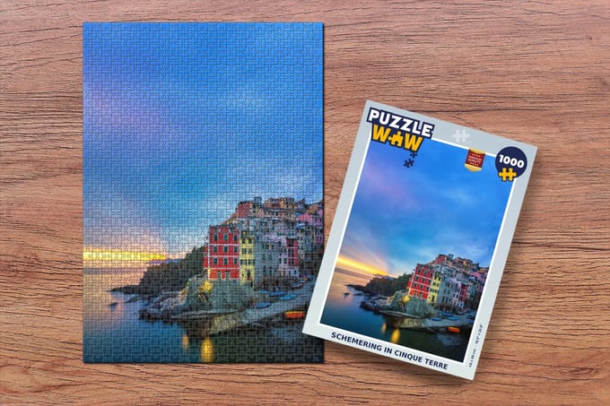 Puzzel Schemering in Cinque Terre - Legpuzzel - Puzzel 1000 stukjes volwassenen