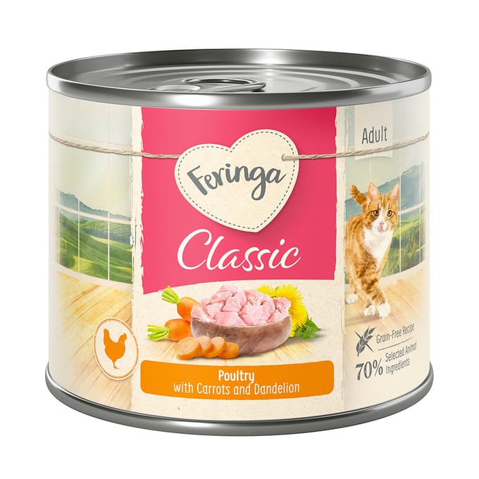 18x200g Gevogelte Feringa Classic Meat Menu Kattenvoer
