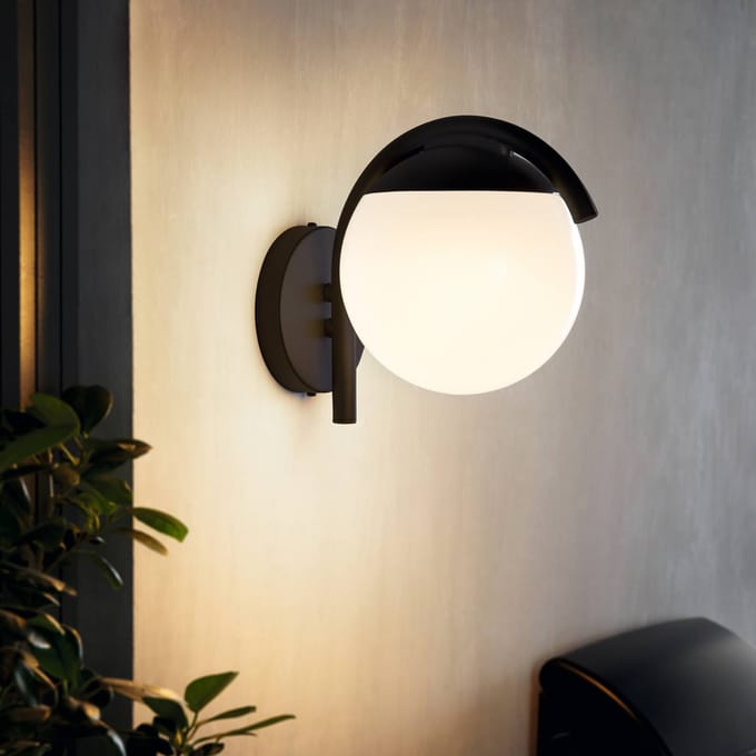 EGLO Buitenwandlamp Prata Vecchia, zwart, hoogte 26 cm, metaal