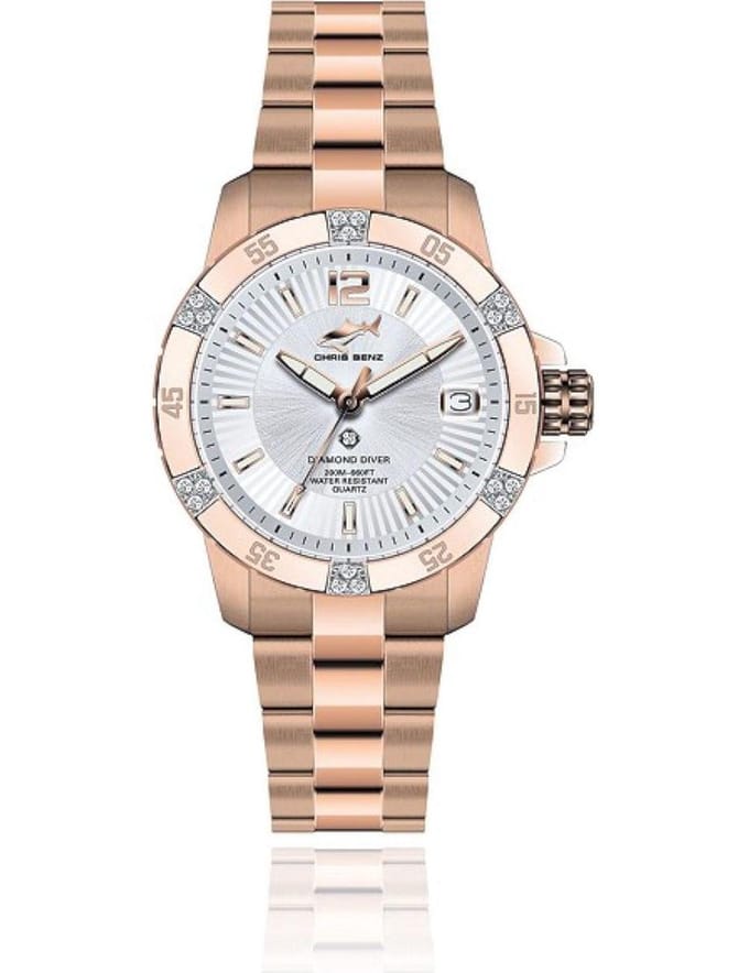 Chris Benz Dames, Heren, Unisexhorloge CB-DD200-SIR-MBO