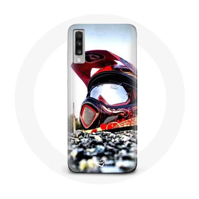 Coque - Maniacase - Samsung Galaxy A70 - Noir - Souple - MotoCross noir