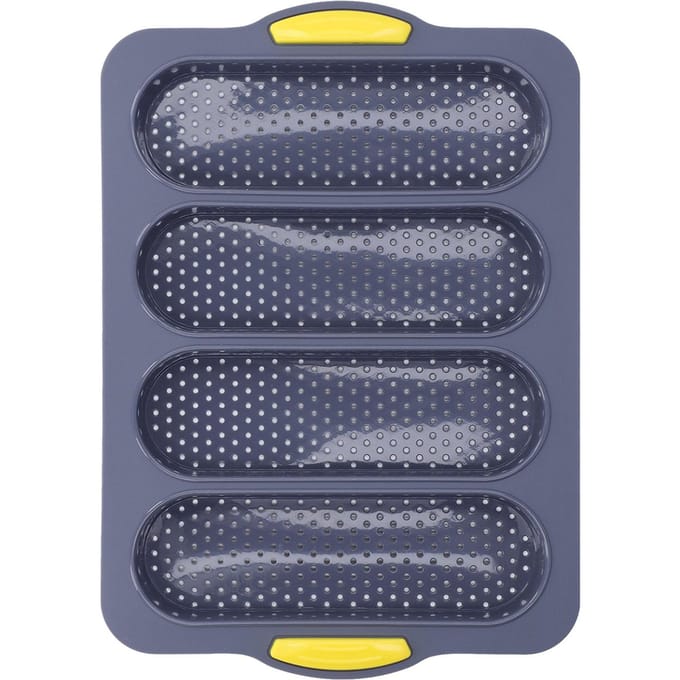 Baguette Vorm 4 Groeven Siliconen Zacht Glad Oppervlak Broodvorm Bakvorm Keukengereedschap Lichtgrijs L lichtgrijze kleur