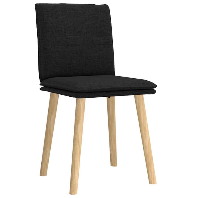 vidaXL - Eetkamerstoelen - 2 - st - stof - zwart