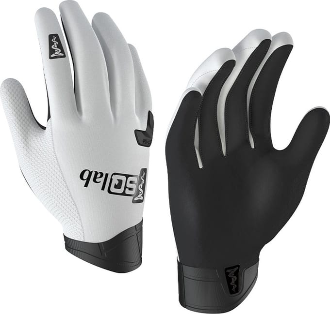 SQlab One11 Fietshandschoenen - Slim Fit - Dun & Flexibel - Pols bescherming - Externe draden - Maat S - Wit/Zwart