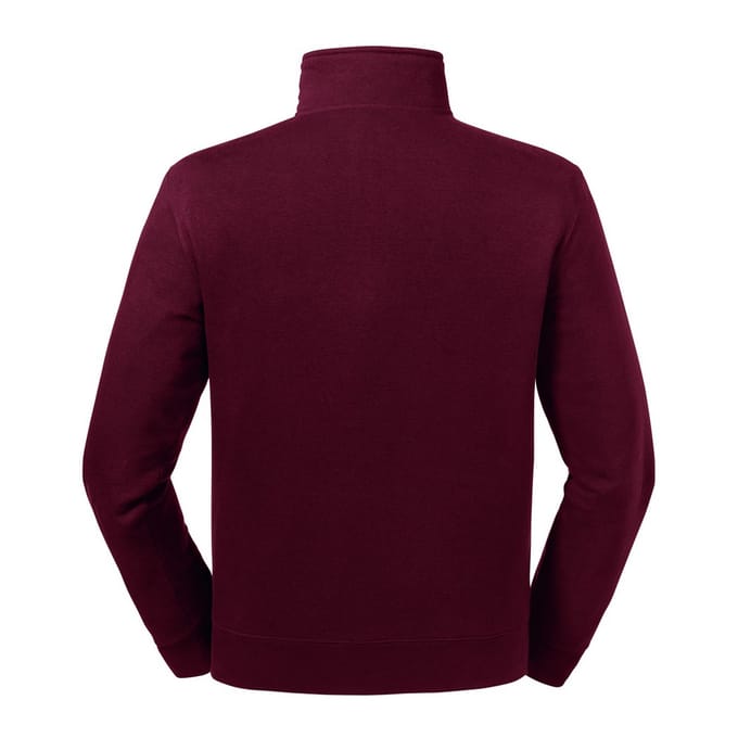 Russell Heren Authentieke Zip Neck Sweatshirt (Bourgondië)