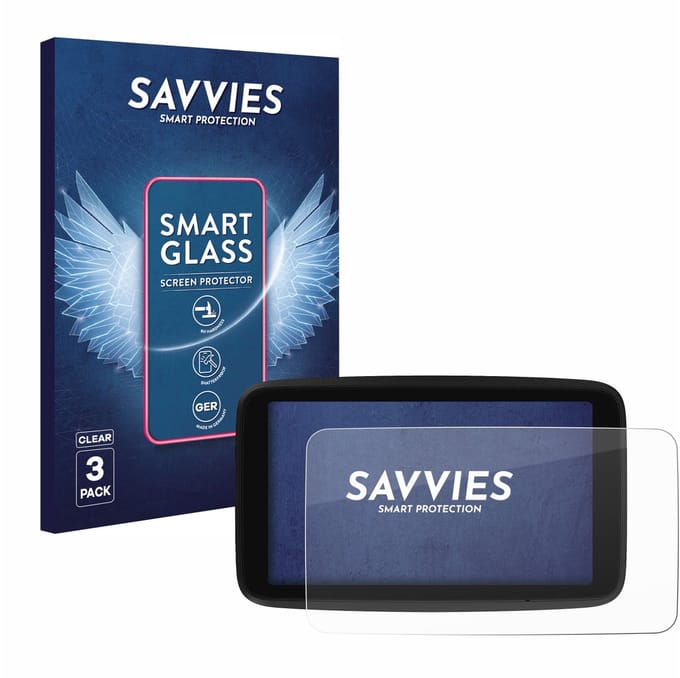 3 Stuks Savvies Screenprotector - geschikt voor TomTom GO Classic 6" (2e generatie) - beschermfolie glas transparant