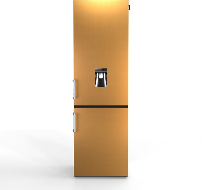 Nunki Large H2O – Koel-vriescombinatie – Waterdispenser – E-klasse – 268 liter – Front Brushed Bronze Texture