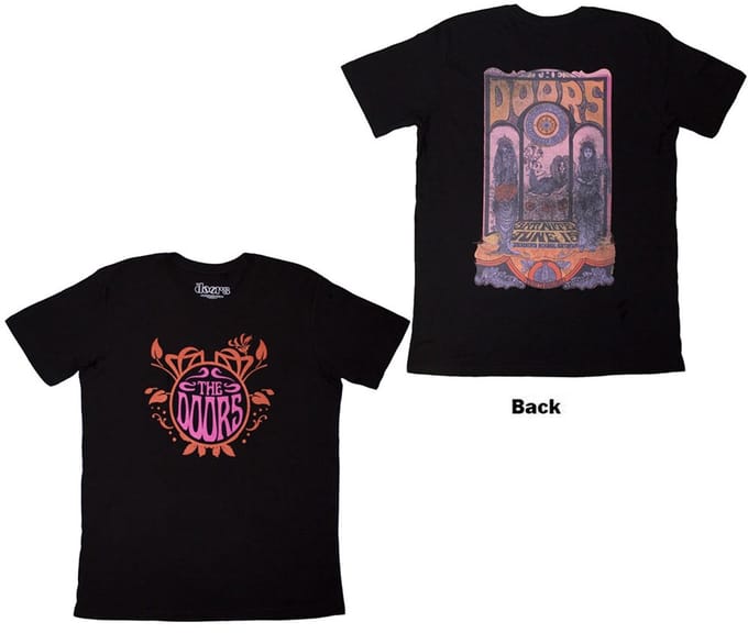 The Doors - Pink Orange Heren T-shirt - XL - Zwart